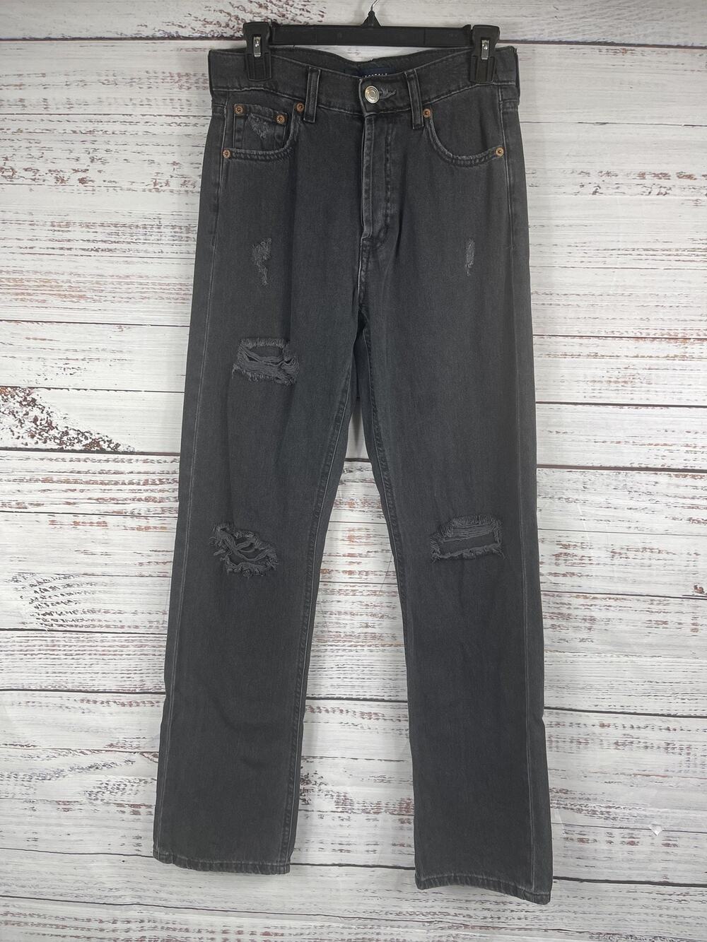 Aeropostale Jeans Womens Size 0 90s Baggy Distressed High Rise Grunge Denim Pant
